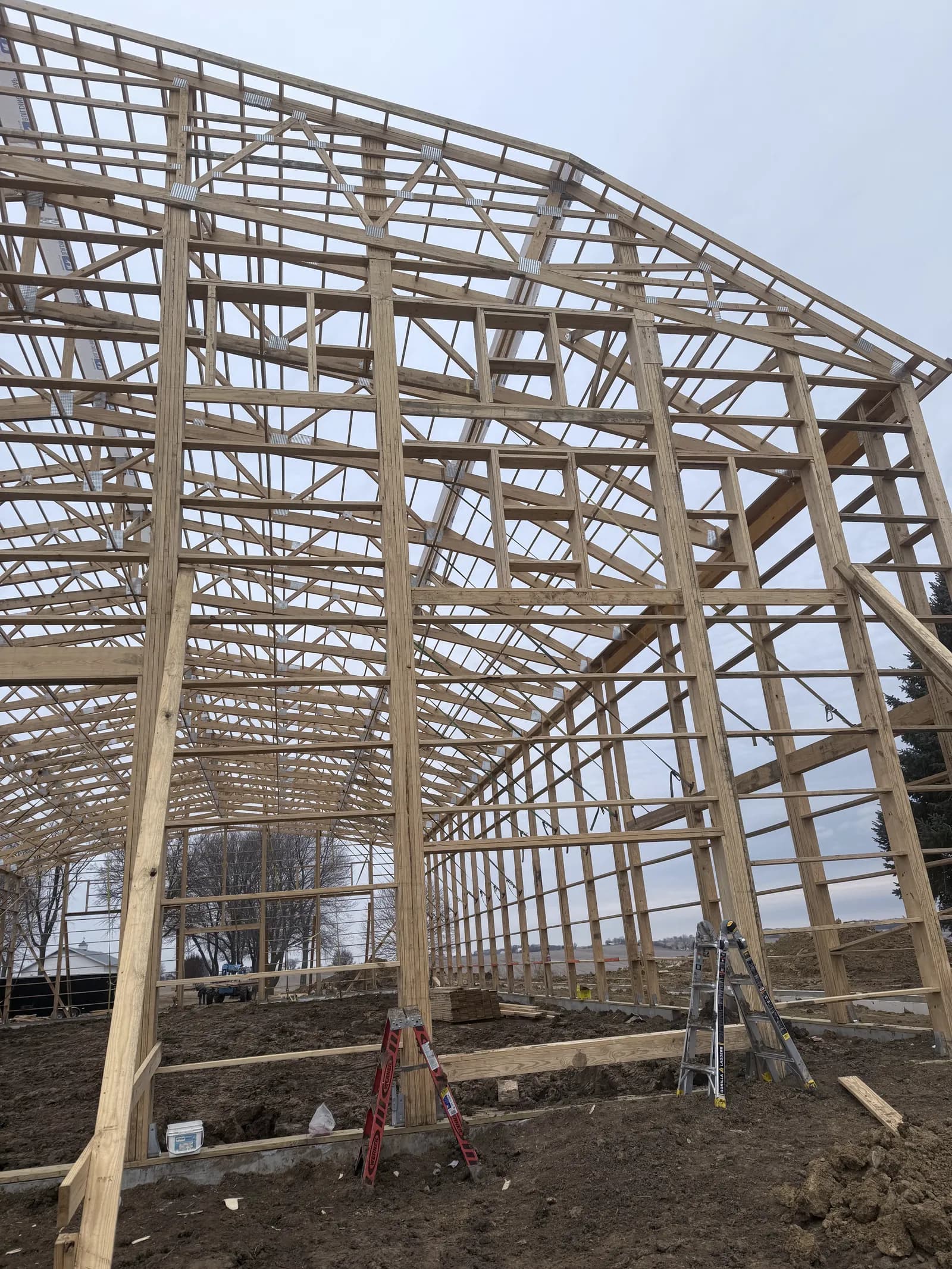 Post-frame trusses and wall framing by ORC in Johnson County