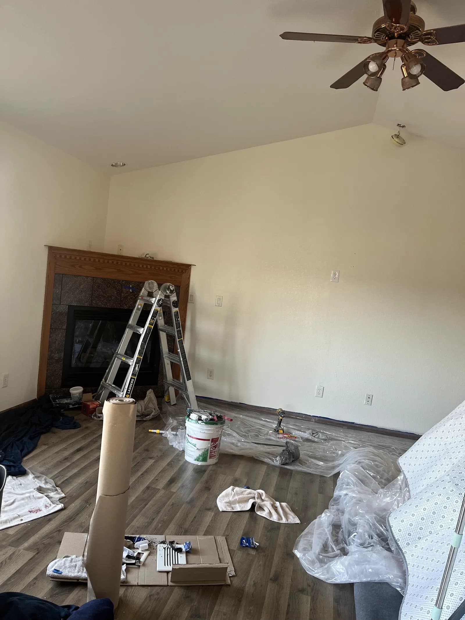 Living room repaint and interior remodel by ORC in Dubuque
