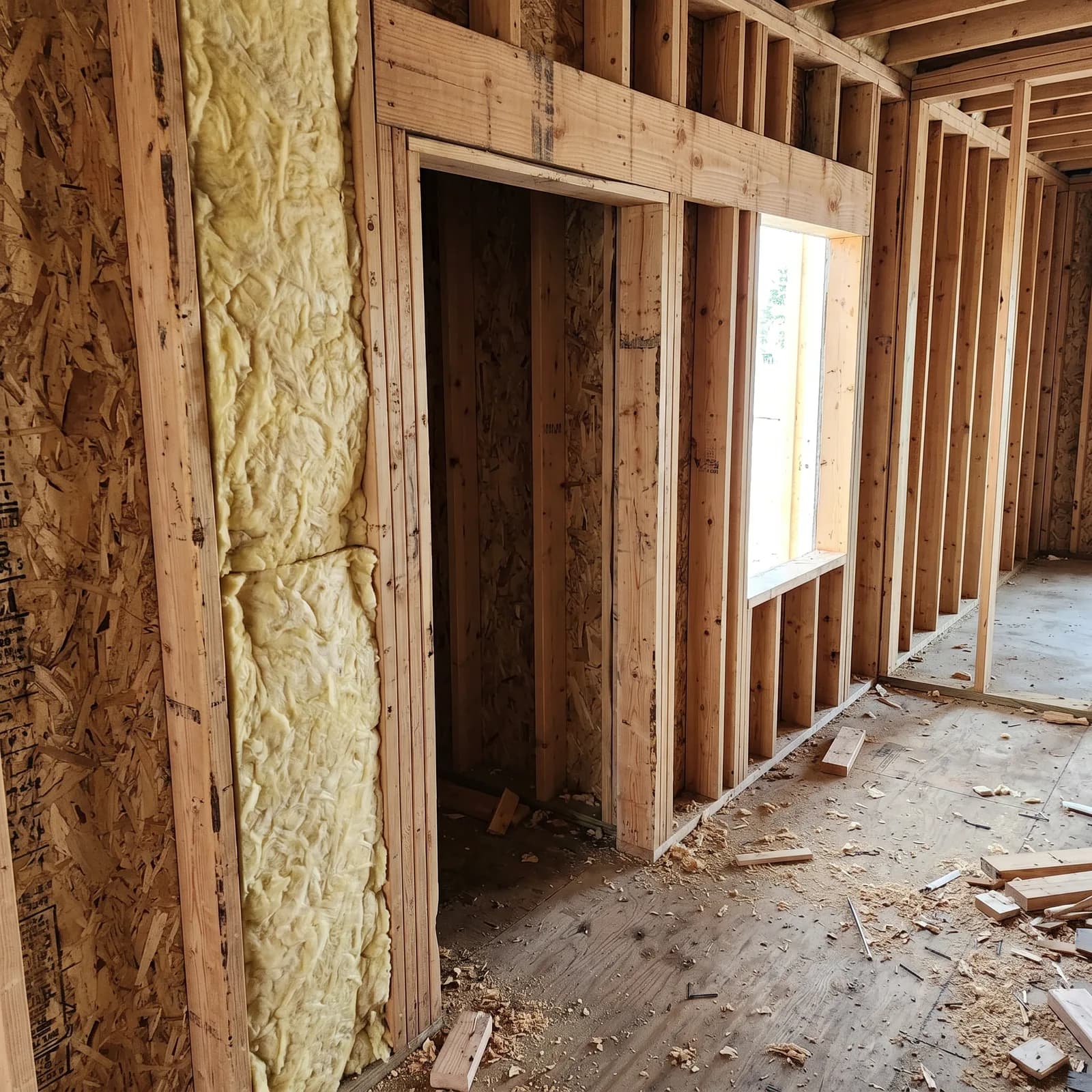 Window and door rough openings framed by ORC in Cedar Rapids
