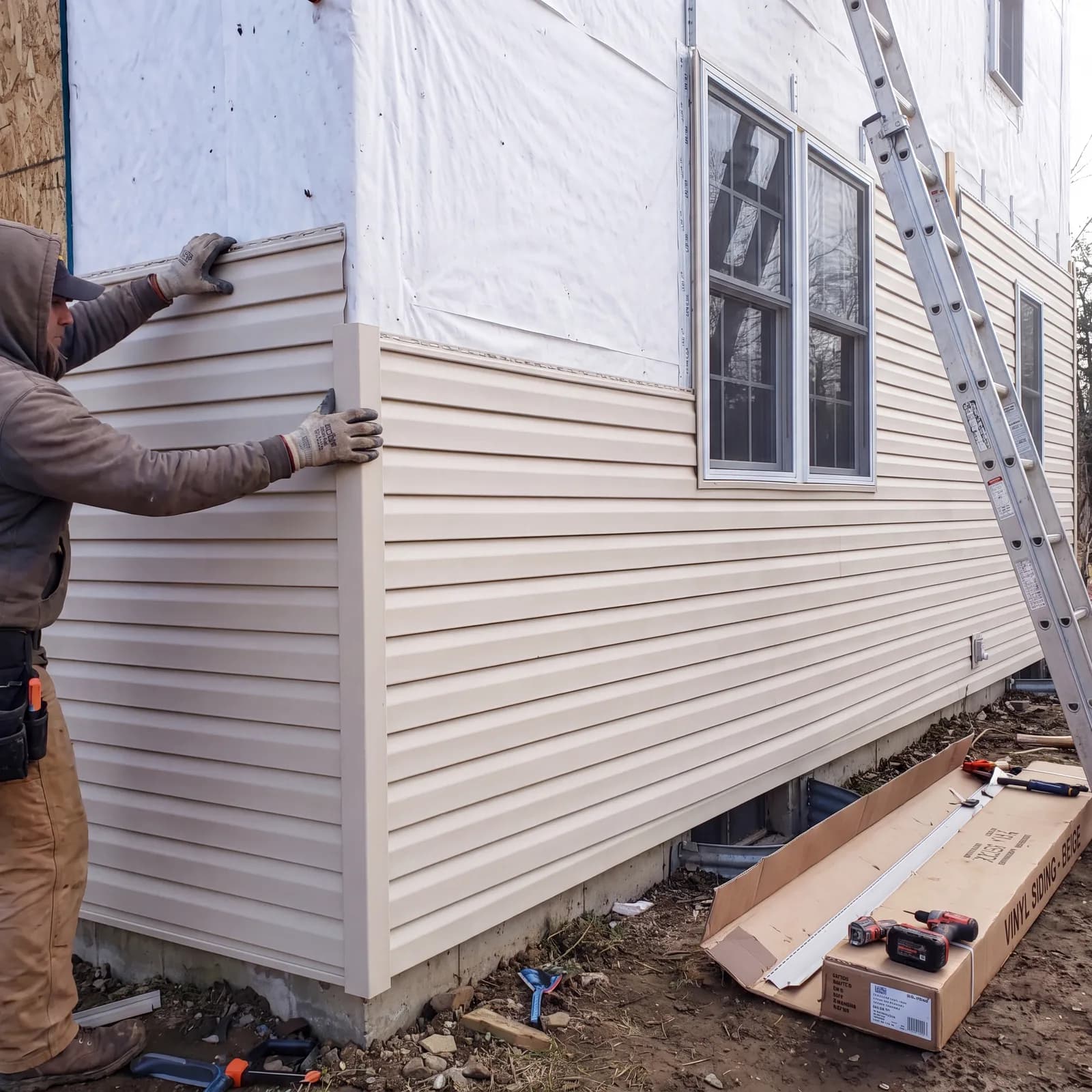 Installing vinyl siding courses by ORC in Marion